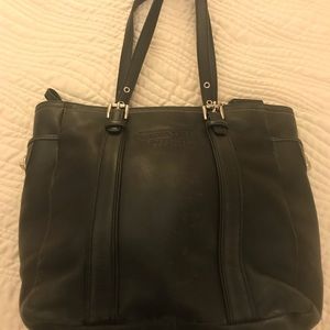 Coach Black leather tote bag
